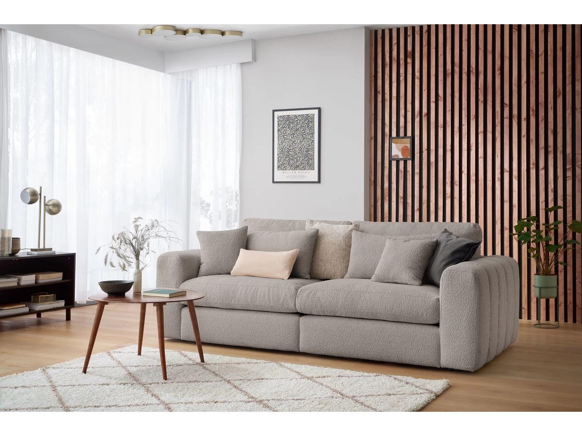 Canapé Droit Fixe 2 Places Ultra Moelleux BALZAC Tissu Bouclette 4 Canapé Droit Fixe 2 Places Ultra Moelleux BALZAC Tissu Bouclette – Image 2