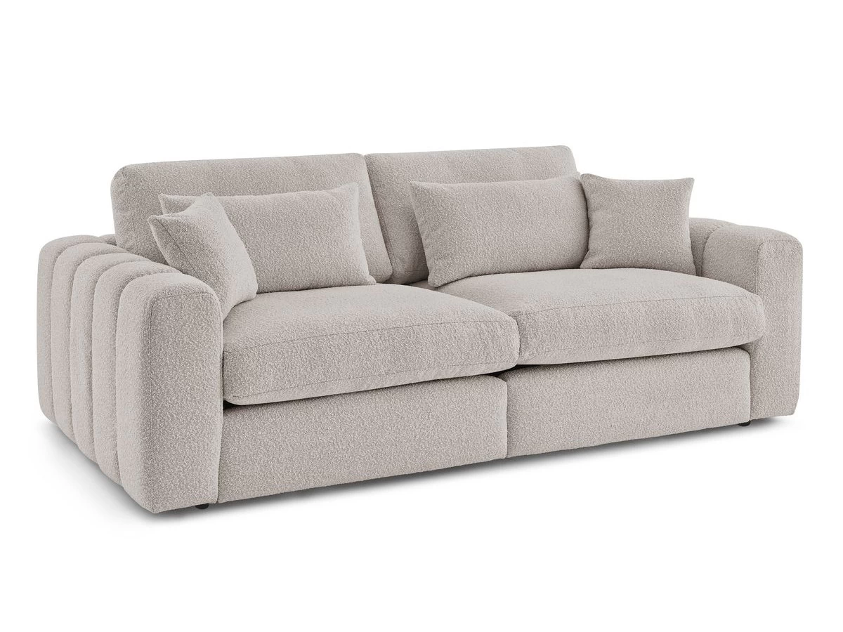 Canapé Droit Fixe 2 Places Ultra Moelleux BALZAC Tissu Bouclette 3 Canapé Droit Fixe 2 Places Ultra Moelleux BALZAC Tissu Bouclette