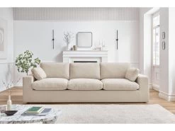 Canapé Droit Fixe 3 Places BELAIR -Velvet Magasin canape droit fixe 3 places belair 2