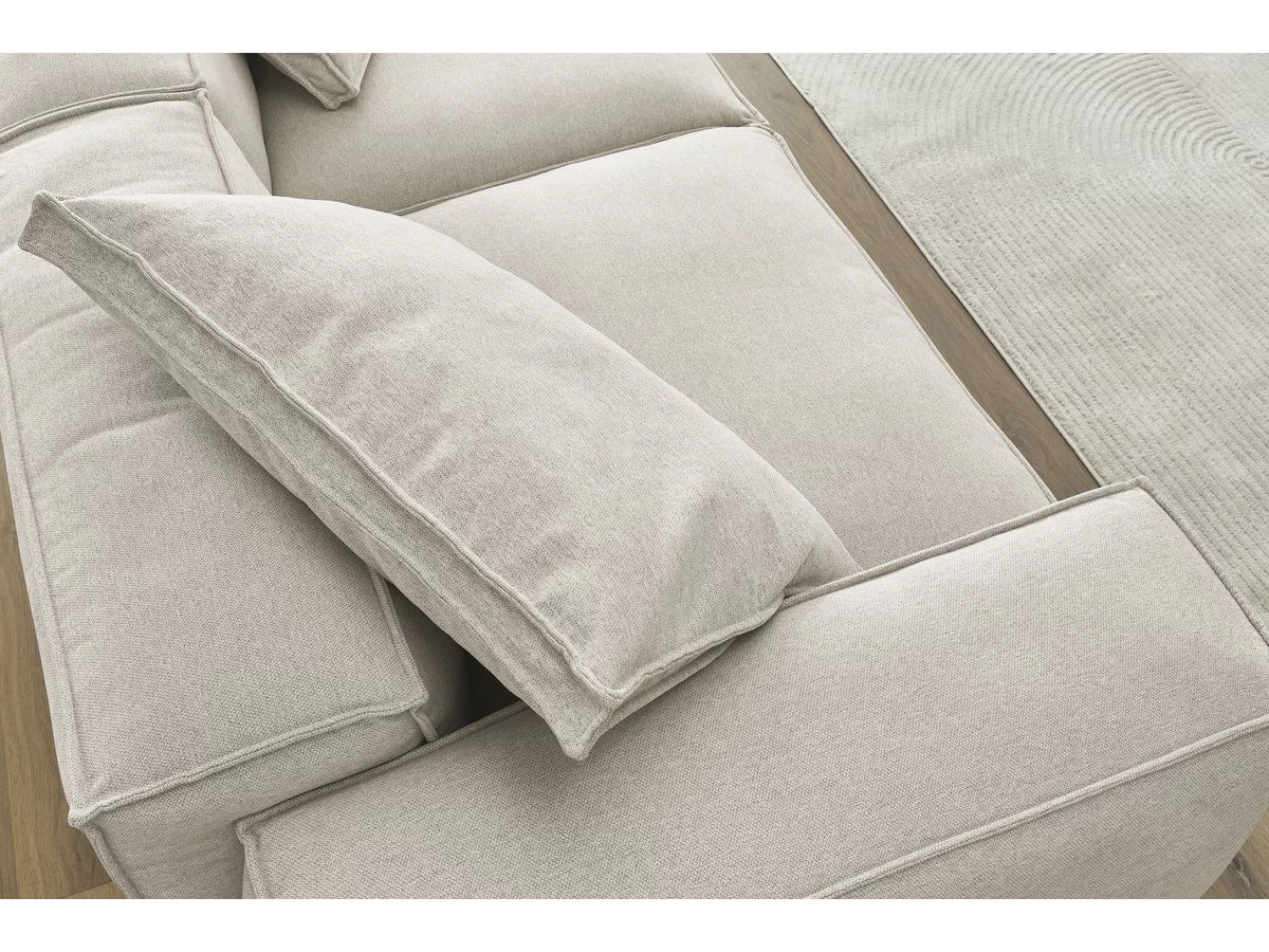 Canapé Droit Fixe 3 Places BOHEME Tissu Chiné 7 Canapé Droit Fixe 3 Places BOHEME Tissu Chiné – Image 5