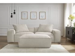 Canapé Droit Fixe 3 Places BOHEME Tissu Chiné Avec Pouf 15 Canapé Droit Fixe 3 Places BOHEME Tissu Chiné Avec Pouf -Velvet Magasin canape droit fixe 3 places boheme tissu chine avec pouf 3