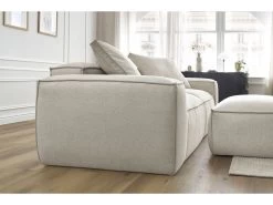 Canapé Droit Fixe 3 Places BOHEME Tissu Chiné Avec Pouf 18 Canapé Droit Fixe 3 Places BOHEME Tissu Chiné Avec Pouf -Velvet Magasin canape droit fixe 3 places boheme tissu chine avec pouf 6