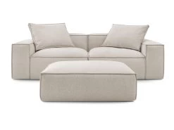 Canapé Droit Fixe 3 Places BOHEME Tissu Chiné Avec Pouf 21 Canapé Droit Fixe 3 Places BOHEME Tissu Chiné Avec Pouf -Velvet Magasin canape droit fixe 3 places boheme tissu chine avec pouf 9