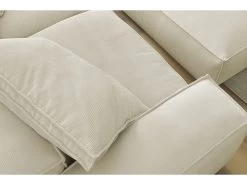 Canapé Droit Fixe 3 Places BOHEME Velours Côtelé Avec Pouf 17 Canapé Droit Fixe 3 Places BOHEME Velours Côtelé Avec Pouf -Velvet Magasin canape droit fixe 3 places boheme velours cotele avec pouf 5