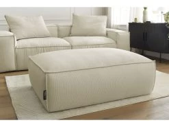 Canapé Droit Fixe 3 Places BOHEME Velours Côtelé Avec Pouf 19 Canapé Droit Fixe 3 Places BOHEME Velours Côtelé Avec Pouf -Velvet Magasin canape droit fixe 3 places boheme velours cotele avec pouf 7