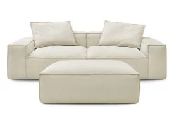 Canapé Droit Fixe 3 Places BOHEME Velours Côtelé Avec Pouf 20 Canapé Droit Fixe 3 Places BOHEME Velours Côtelé Avec Pouf -Velvet Magasin canape droit fixe 3 places boheme velours cotele avec pouf 8