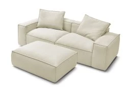 Canapé Droit Fixe 3 Places BOHEME Velours Côtelé Avec Pouf 21 Canapé Droit Fixe 3 Places BOHEME Velours Côtelé Avec Pouf -Velvet Magasin canape droit fixe 3 places boheme velours cotele avec pouf 9