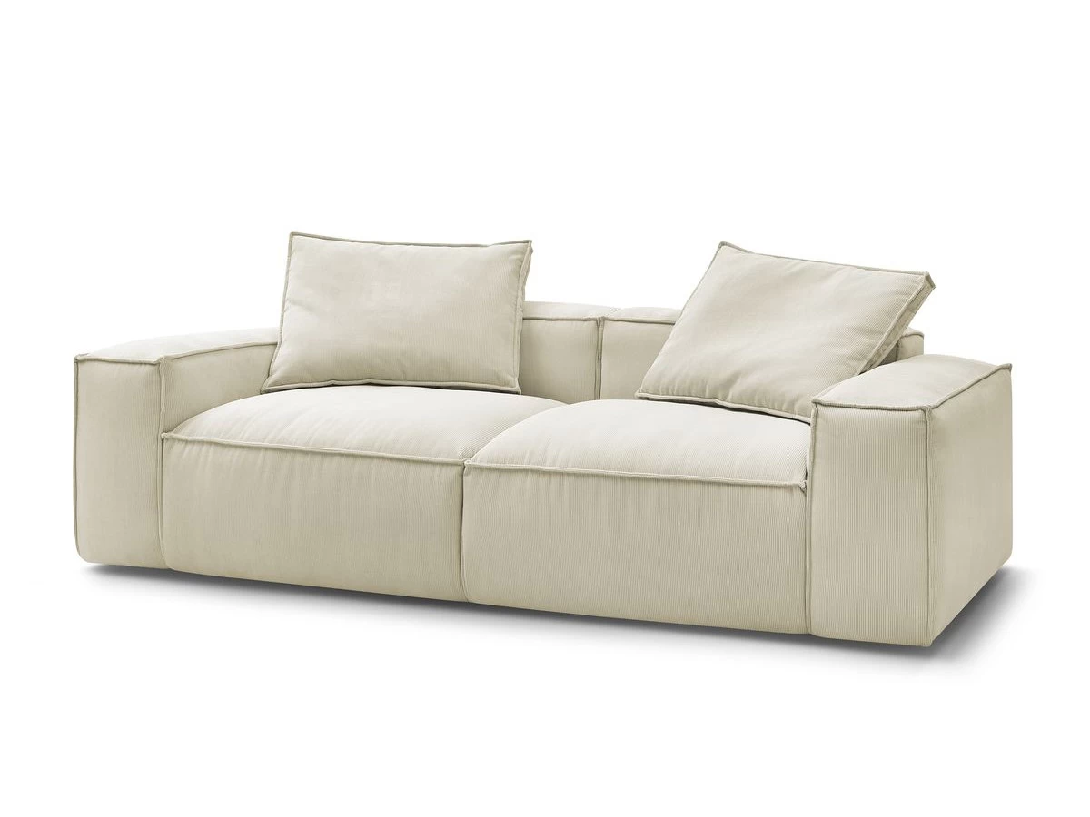 Canapé Droit Fixe 3 Places BOHEME Velours Côtelé 3 Canapé Droit Fixe 3 Places BOHEME Velours Côtelé