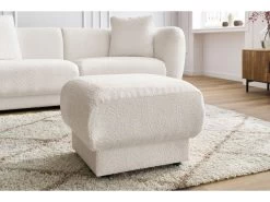 Canapé Droit Fixe 3 Places BOURBON Tissu Bouclette Avec Pouf 17 Canapé Droit Fixe 3 Places BOURBON Tissu Bouclette Avec Pouf -Velvet Magasin canape droit fixe 3 places bourbon tissu bouclette avec pouf 5