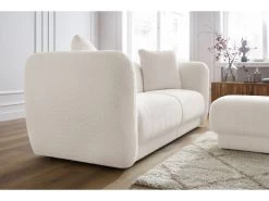 Canapé Droit Fixe 3 Places BOURBON Tissu Bouclette Avec Pouf 18 Canapé Droit Fixe 3 Places BOURBON Tissu Bouclette Avec Pouf -Velvet Magasin canape droit fixe 3 places bourbon tissu bouclette avec pouf 6