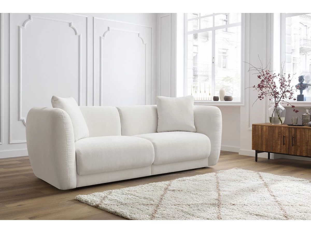 Canapé Droit Fixe 3 Places BOURBON Tissu Texturé Recyclé 5 Canapé Droit Fixe 3 Places BOURBON Tissu Texturé Recyclé – Image 3