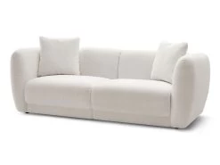 Canapé Droit Fixe 3 Places BOURBON Tissu Texturé Recyclé