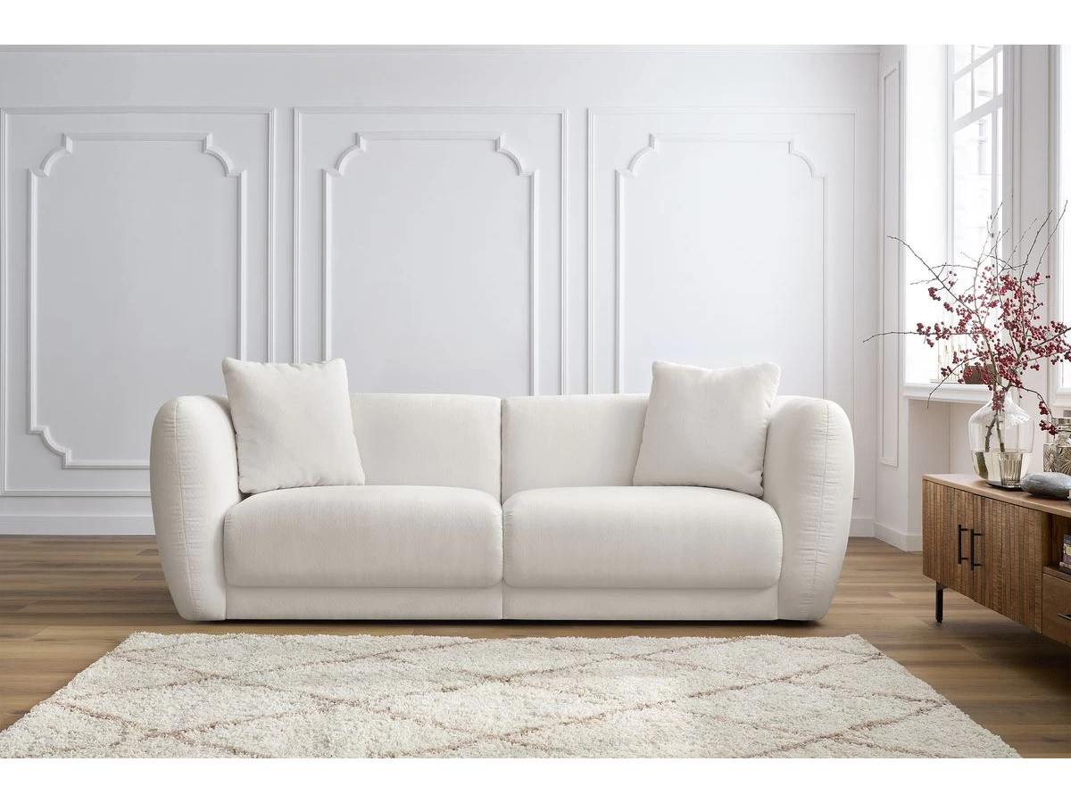 Canapé Droit Fixe 3 Places BOURBON Tissu Texturé Recyclé 6 Canapé Droit Fixe 3 Places BOURBON Tissu Texturé Recyclé – Image 4