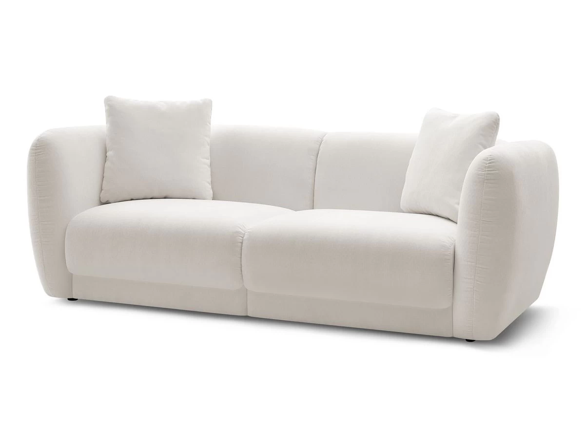 Canapé Droit Fixe 3 Places BOURBON Tissu Texturé Recyclé 3 Canapé Droit Fixe 3 Places BOURBON Tissu Texturé Recyclé