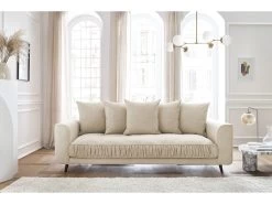 Canapé Droit Fixe 3 Places CHAMBORD -Velvet Magasin canape droit fixe 3 places chambord 2