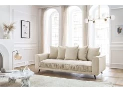 Canapé Droit Fixe 3 Places CHAMBORD -Velvet Magasin canape droit fixe 3 places chambord 3