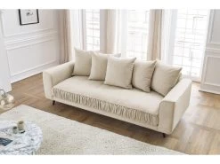 Canapé Droit Fixe 3 Places CHAMBORD -Velvet Magasin canape droit fixe 3 places chambord 4