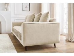 Canapé Droit Fixe 3 Places CHAMBORD -Velvet Magasin canape droit fixe 3 places chambord 9