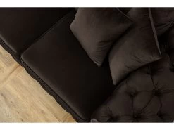 Canapé Droit Fixe 3 Places Chesterfield VERSAILLES -Velvet Magasin canape droit fixe 3 places chesterfield versailles 6