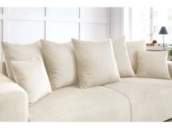 Canapé Droit Fixe 3 Places ENVY Velours Côtelé -Velvet Magasin canape droit fixe 3 places envy velours cotele 5