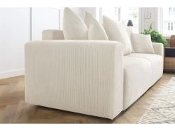 Canapé Droit Fixe 3 Places ENVY Velours Côtelé -Velvet Magasin canape droit fixe 3 places envy velours cotele 7