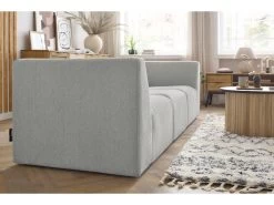 Canapé Droit Fixe 3 Places GUSTAVE -Velvet Magasin canape droit fixe 3 places gustave 5