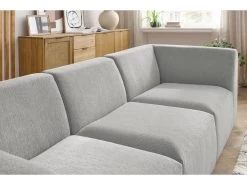 Canapé Droit Fixe 3 Places GUSTAVE -Velvet Magasin canape droit fixe 3 places gustave 6