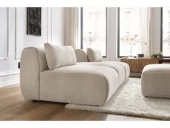 Canapé Droit Fixe 3 Places JEANNE Avec Pouf Tissu Texturé 17 Canapé Droit Fixe 3 Places JEANNE Avec Pouf Tissu Texturé -Velvet Magasin canape droit fixe 3 places jeanne avec pouf tissu texture 5