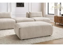 Canapé Droit Fixe 3 Places JEANNE Avec Pouf Tissu Texturé 18 Canapé Droit Fixe 3 Places JEANNE Avec Pouf Tissu Texturé -Velvet Magasin canape droit fixe 3 places jeanne avec pouf tissu texture 6