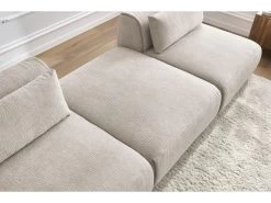 Canapé Droit Fixe 3 Places JEANNE Tissu Texturé -Velvet Magasin canape droit fixe 3 places jeanne tissu texture 5