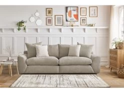 Canapé Droit Fixe 3 Places LAZARE -Velvet Magasin canape droit fixe 3 places lazare 2