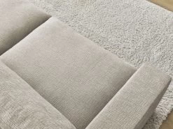 Canapé Droit Fixe 3 Places LEONARD Tissu Texturé -Velvet Magasin canape droit fixe 3 places leonard tissu texture 5