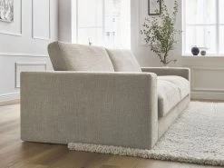 Canapé Droit Fixe 3 Places LEONARD Tissu Texturé -Velvet Magasin canape droit fixe 3 places leonard tissu texture 7