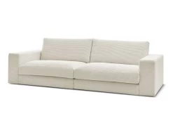 Canapé Droit Fixe 3 Places LEONARD Velours Côtelé