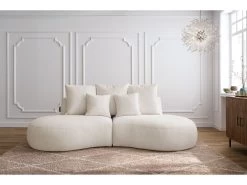 Canapé Droit Fixe 3 Places SAINT-GERMAIN Tissu Bouclette 14 Canapé Droit Fixe 3 Places SAINT-GERMAIN Tissu Bouclette -Velvet Magasin canape droit fixe 3 places saint germain tissu bouclette 2