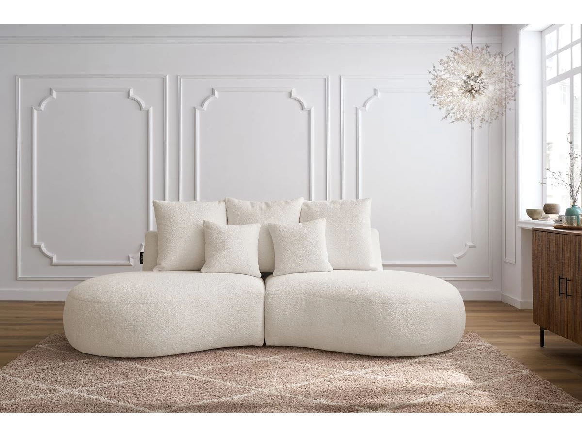 Canapé Droit Fixe 3 Places SAINT-GERMAIN Tissu Bouclette 5 Canapé Droit Fixe 3 Places SAINT-GERMAIN Tissu Bouclette – Image 3