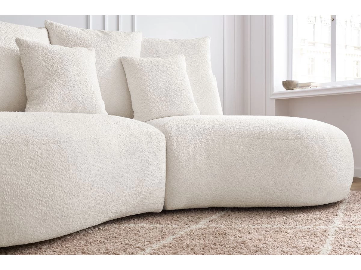 Canapé Droit Fixe 3 Places SAINT-GERMAIN Tissu Bouclette 7 Canapé Droit Fixe 3 Places SAINT-GERMAIN Tissu Bouclette – Image 5