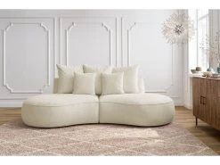 Canapé Droit Fixe 3 Places SAINT-GERMAIN Tissu Texturé -Velvet Magasin canape droit fixe 3 places saint germain tissu texture 2