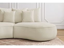 Canapé Droit Fixe 3 Places SAINT-GERMAIN Tissu Texturé -Velvet Magasin canape droit fixe 3 places saint germain tissu texture 5