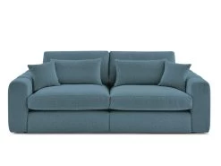 Canapé Droit Fixe 3 Places Ultra Moelleux BALZAC Tissu Bouclette -Velvet Magasin canape droit fixe 3 places ultra moelleux balzac tissu bouclette 9