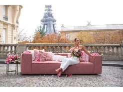 Canapé Droit Fixe 3 Places VAUBAN Velours