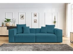 Canapé Droit Fixe 3 Places VAUBAN Velours Côtelé 14 Canapé Droit Fixe 3 Places VAUBAN Velours Côtelé -Velvet Magasin canape droit fixe 3 places vauban velours cotele 2