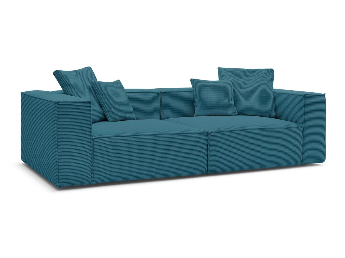 Canapé Droit Fixe 3 Places VAUBAN Velours Côtelé 3 Canapé Droit Fixe 3 Places VAUBAN Velours Côtelé