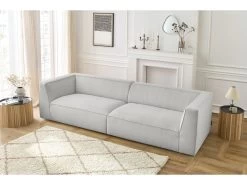 Canapé Droit Fixe 5 Places MOLIERE Velours Côtelé -Velvet Magasin canape droit fixe 5 places moliere velours cotele 4