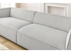 Canapé Droit Fixe 5 Places MOLIERE Velours Côtelé -Velvet Magasin canape droit fixe 5 places moliere velours cotele 5