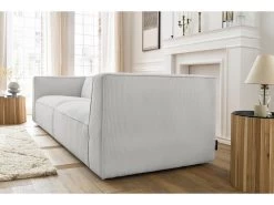 Canapé Droit Fixe 5 Places MOLIERE Velours Côtelé -Velvet Magasin canape droit fixe 5 places moliere velours cotele 6