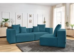 Canapé Droit Fixe Modulable 4 Places VAUBAN Velours Côtelé 15 Canapé Droit Fixe Modulable 4 Places VAUBAN Velours Côtelé -Velvet Magasin canape droit fixe modulable 4 places vauban velours cotele 3