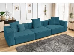 Canapé Droit Fixe Modulable 4 Places VAUBAN Velours Côtelé 16 Canapé Droit Fixe Modulable 4 Places VAUBAN Velours Côtelé -Velvet Magasin canape droit fixe modulable 4 places vauban velours cotele 4