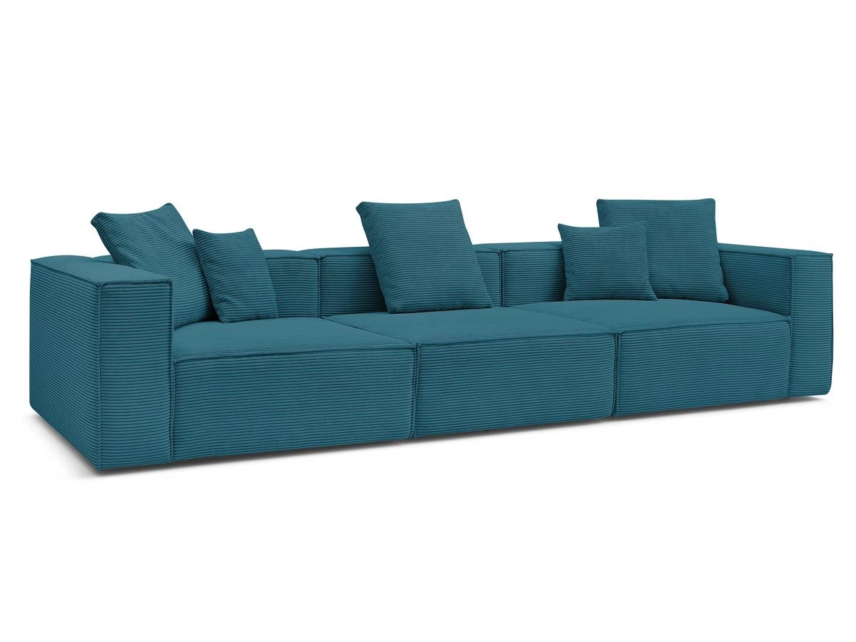 Canapé Droit Fixe Modulable 4 Places VAUBAN Velours Côtelé 3 Canapé Droit Fixe Modulable 4 Places VAUBAN Velours Côtelé