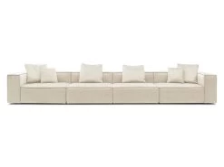 Canapé Droit Fixe Modulable 5 Places VAUBAN Velours -Velvet Magasin canape droit fixe modulable 5 places vauban velours 6